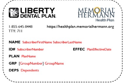 Dental Insurance Card